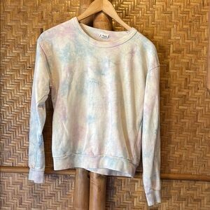 Bliss & Mischief Organic cotton Pink and Blue Tie-Dye Sweatshirt XS